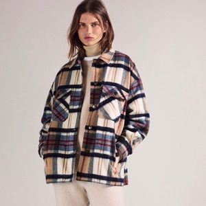 Zara Wool Blend Plaid Overshirt / Shacket
